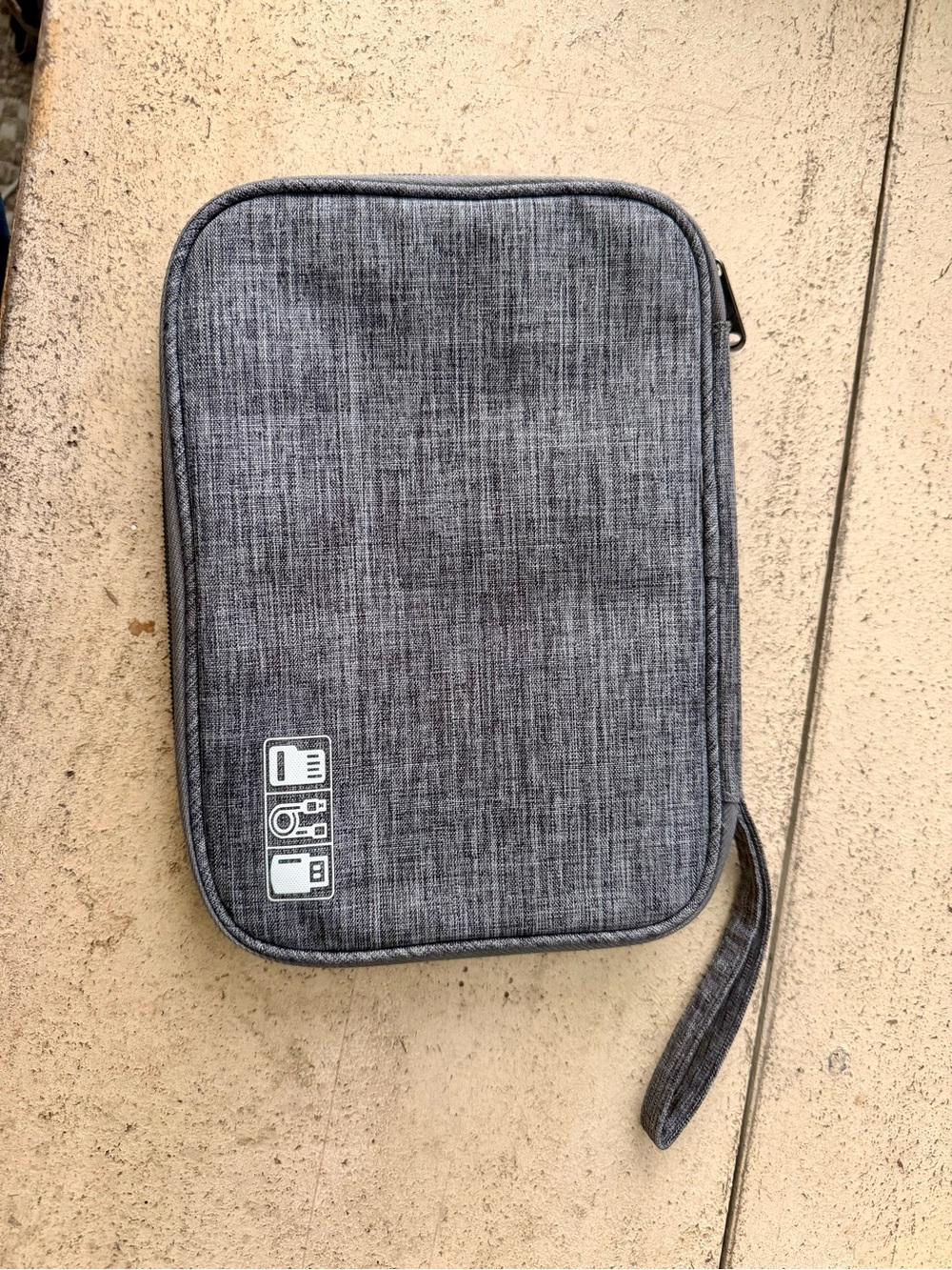 Gray Tech Accessory Organizer Pouch